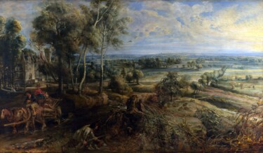 Vue de Het Steen au petit matin Peinture intitulée "Vue de Het Steen au…" par Peter Paul Rubens, Œuvre d'art originale, Huile