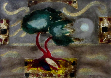 Pintura titulada "Arbre 6" por Josep Maria Fontanet Sureda, Obra de arte original, Acrílico Montado en Panel de madera