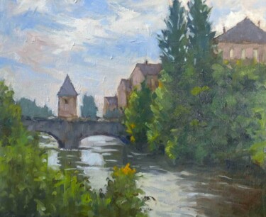 Painting titled "Paysage 66 (huile s…" by Christian Arnould, Original Artwork, Oil