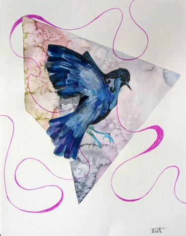 제목이 "Oiseau acrylique"인 미술작품 Emma Plesse로, 원작, 아크릴