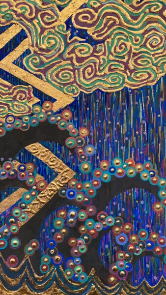 绘画 标题为“Thunder” 由Chiori Ohnaka, 原创艺术品, 颜料