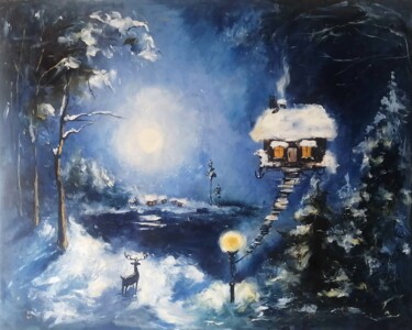 The beginning of the fairy tale Pittura intitolato "The beginning of th…" da Galina Kolomenskaya, Opera d'arte originale, Olio
