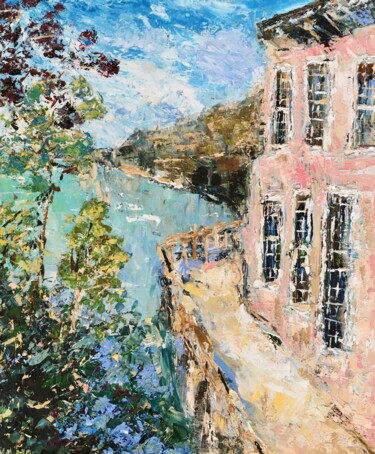 Painting titled "Sorrento Amalfi Coa…" by Vilma Gataveckiene, Original Artwork, Oil