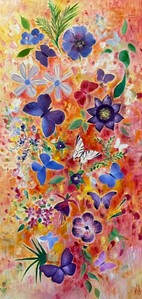 Peinture intitulée "Baiser volé" par Maria Mikileva, Œuvre d'art originale, Huile Monté sur Châssis en bois