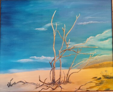Pittura intitolato "Desert 1 : Branchet…" da Philippe Vignaux, Opera d'arte originale, Olio