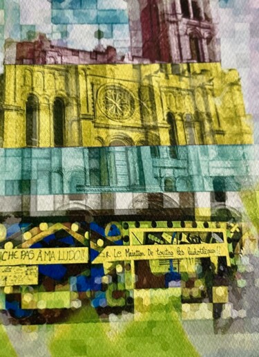 Basilique de Saint Denis 2022 Printmaking titled "Basilique de Saint…" by Marcelle Delacité, Original Artwork, Pigments