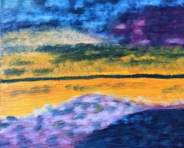 Painting titled "#Ainsi la nuit" by François Martigné, Original Artwork, Oil