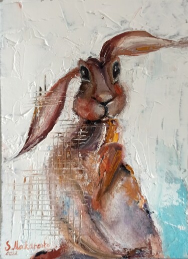 Oil painting " Hare" 绘画 标题为“Oil painting " Hare"” 由Sveta Makarenko, 原创艺术品, 油