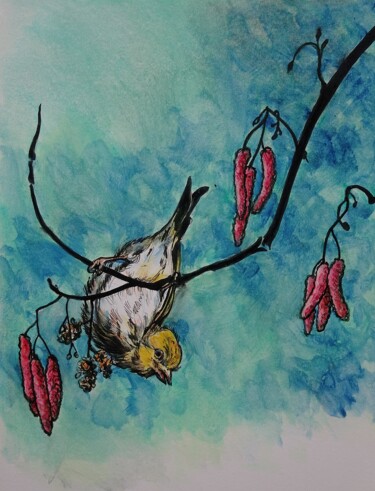 绘画 标题为“l'oiseau” 由Etzi, 原创艺术品, 油