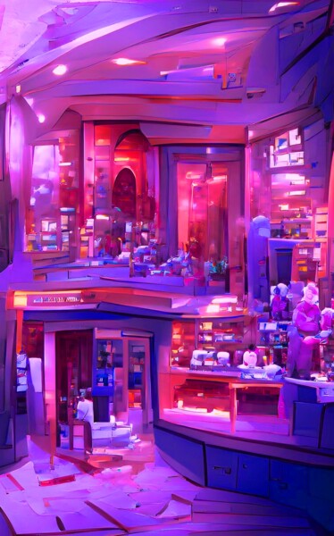 Digital Arts titled "JEWELLERY STORE 4" by Mahesh Tolani, Original Artwork, Digital Painting