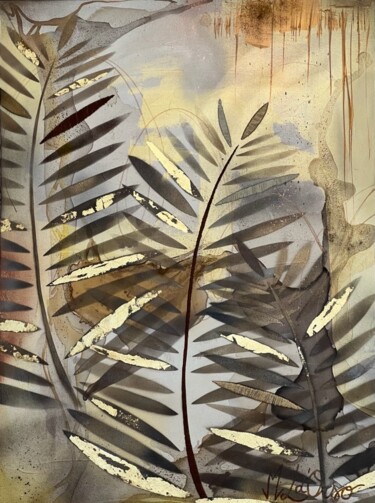 Painting titled "Sous bois" by Marie-Laure D'Orso, Original Artwork, Acrylic Mounted on Wood Stretcher frame