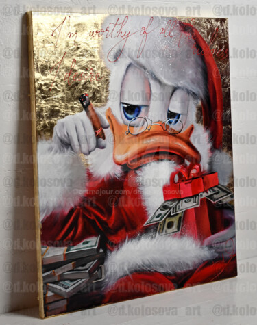 绘画 标题为“Scrooge Santa limit…” 由Daria Kolosova, 原创艺术品, 油
