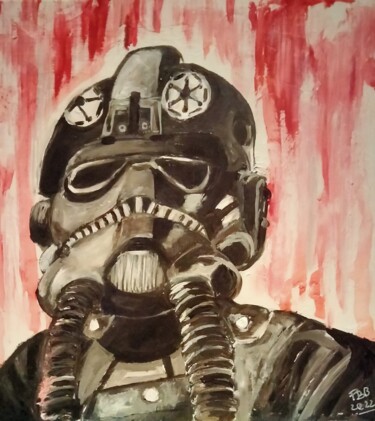 Peinture intitulée "pilote de chasseur…" par Philippe Bayle (chatinspire), Œuvre d'art originale, Acrylique
