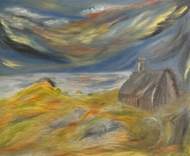 Peinture intitulée "Table Mountain" par Julien Bonnivard, Œuvre d'art originale, Huile