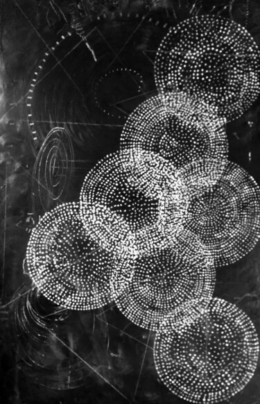 Painting titled "Frequencies Within…" by Maria Of God, Original Artwork, Acrylic