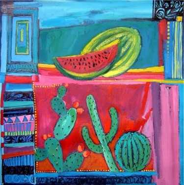 Peinture intitulée "AU MEXIQUE" par Catherine Suchocka, Œuvre d'art originale, Huile