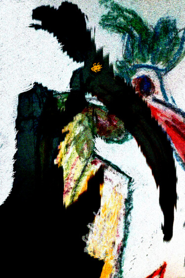 「Le héron et son dou…」というタイトルの絵画 Dominique Nuguesによって, オリジナルのアートワーク, アクリル