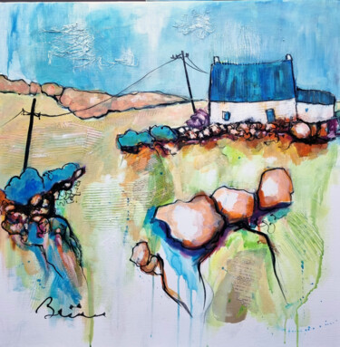 "Dans la lande" başlıklı Tablo Patrick Briere tarafından, Orijinal sanat, Akrilik Ahşap Sedye çerçevesi üzerine monte edilmiş