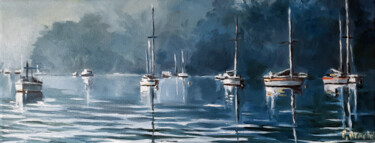 Peinture intitulée "L'erdre" par Pascal Brachet, Œuvre d'art originale, Huile