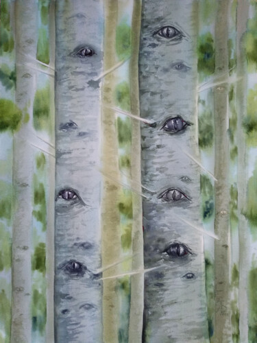 「magical forest」というタイトルの絵画 Yana Bilaによって, オリジナルのアートワーク, 水彩画