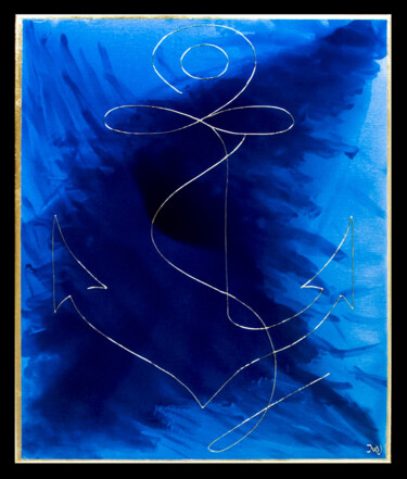 Le bleu de la Méditerranée Peinture intitulée "Le bleu de la Médit…" par Mariya Velychko, Œuvre d'art originale, Acrylique Monté sur Châssis en bois