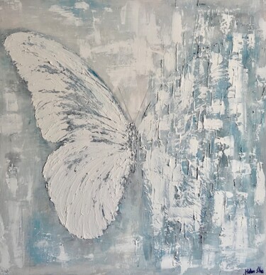 Peinture intitulée "BUTTERFLY MATRIX SC…" par Helen She, Œuvre d'art originale, Acrylique Monté sur Panneau de bois