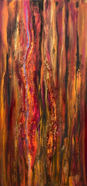 Painting titled "Esprit d'automne" by Muller Odette, Original Artwork, Acrylic Mounted on Wood Stretcher frame