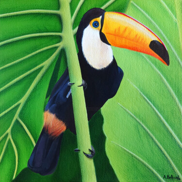 Peinture intitulée "Touki" par Aline Belliard, Œuvre d'art originale, Acrylique Monté sur Châssis en bois
