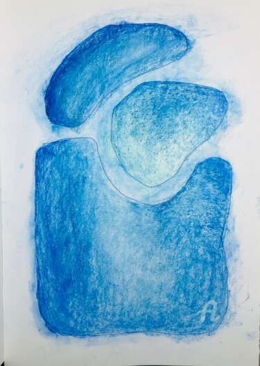 Hidden places 「Hidden places」というタイトルの描画 Abstractart.Styleによって, オリジナルのアートワーク, パステル