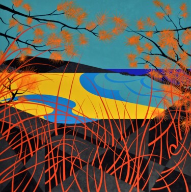 Painting titled "TABLEAU 120 X 120 -…" by Jean-Pierre Craninx, Original Artwork, Acrylic Mounted on Wood Stretcher frame