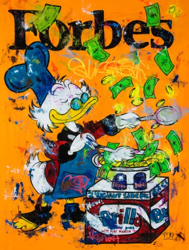 绘画 标题为“Scrooge Mc Duck in…” 由Carlos Pun, 原创艺术品, 丙烯