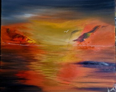 Peinture intitulée "Eternal flying" par Pascal Jung, Œuvre d'art originale, Huile