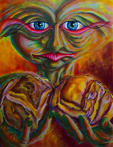 绘画 标题为“LA FEMME DU BOULANG…” 由Jean-Luc Coulaud, 原创艺术品, 丙烯