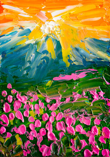 Great Smoky Mountains National Park, American Landscape Painting titled "Great Smoky Mountai…" by Arina Yastrebova, Original Artwork, Oil Mounted on Cardboard