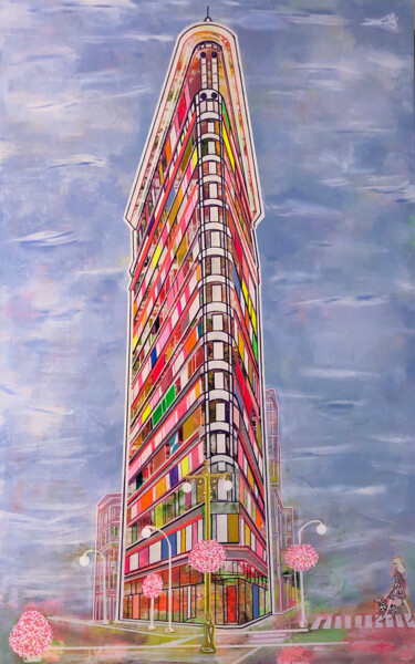 「New York Colors」というタイトルの絵画 Jorge Cúneo Topich (Arte y Manchas)によって, オリジナルのアートワーク, アクリル