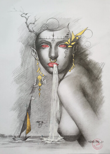 My Soul 图画 标题为“My Soul” 由Hongtao Huang, 原创艺术品, 铅笔
