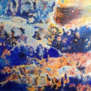 Schilderij getiteld "Fracture" door Ronald Houriez, Origineel Kunstwerk, Olie