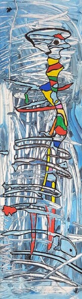 Painting titled "Tourbillon de vie" by Joelle Lagier, Original Artwork, Acrylic