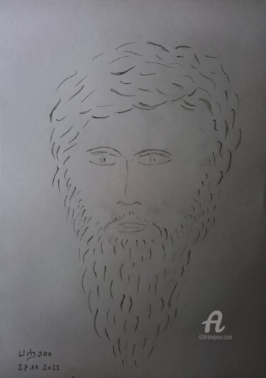 Drawing titled "Amir" by Roberto Urbano, Original Artwork, Pencil