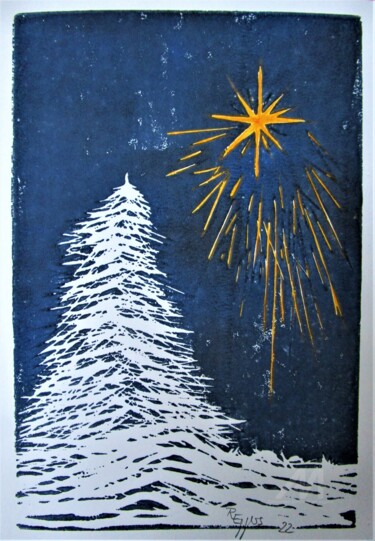 绘画 标题为“Advents- und Weihna…” 由Rüdiger Eggers, 原创艺术品, Linocuts