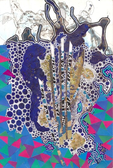 Emerging Wave Collages titled "Emerging Wave" by Lynda Rosemarie Stevens, Original Artwork, Collages