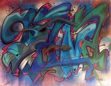Peinture intitulée "Sana 2212" par Saname, Œuvre d'art originale, Bombe aérosol