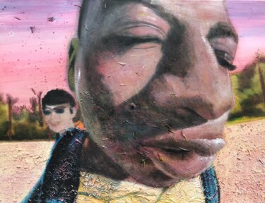 Peinture intitulée "Hamza & Tom" par Sánchez Gruffy, Œuvre d'art originale, Huile Monté sur Châssis en bois