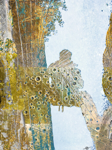 绘画 标题为“Aqua Metallic Serie…” 由Tony Rubino, 原创艺术品, 丙烯 安装在木质担架架上