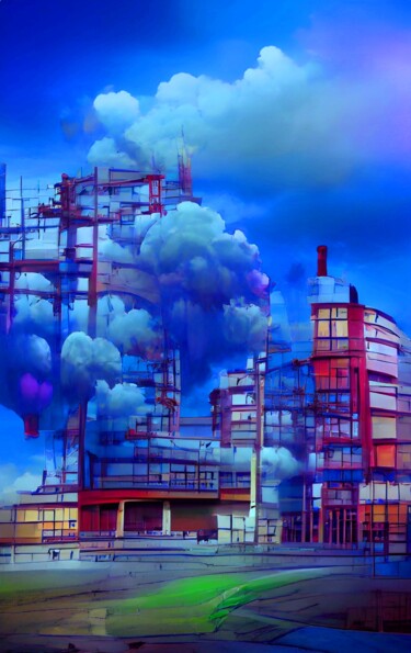 Digital Arts titled "CHEMICAL FACTORY 2" by Mahesh Tolani, Original Artwork, Digital Painting