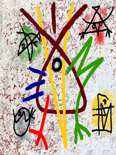 数字艺术 标题为“oiseaux volants non…” 由Franck Vidal, 原创艺术品, 数字油画