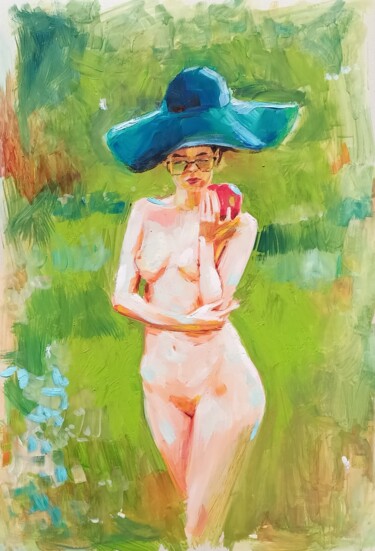 Nu160 Painting titled "Nu160" by Muzaffer Bulut, Original Artwork, Oil