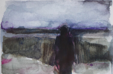 Painting titled "Keep going" by Cynthia Gregorova, Original Artwork, Watercolor