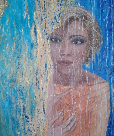 Expectation Schilderij getiteld "Expectation" door Alla Kosteleckaya, Origineel Kunstwerk, Acryl Gemonteerd op Frame voor houten brancard