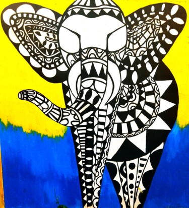 摄影 标题为“Elephant King” 由Benoit Van Canneyt (Beach Art Blankenberge), 原创艺术品, 数码摄影